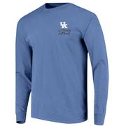 Kentucky Image One Softball Blocks Comfort Colors Long Sleeve Tee